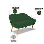 Namoradeira 02 Lugares Giovana Veludo Verde Pés Palito Castan