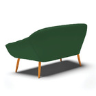 Namoradeira 02 Lugares Giovana Veludo Verde Pés Palito Castan