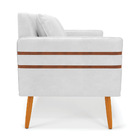 Namoradeira 02 Lugares Mari Corano Branco Pés Palito Castanho