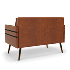 Namoradeira 02 Lugares Mari Corano Nozes Pés Palito De Ferro