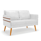 Namoradeira 02 Lugares Mari Corano Pés Palito Castanho D03 -