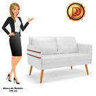 Namoradeira 02 Lugares Mari Corano Pés Palito Castanho D03 -