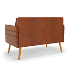 Namoradeira 02 Lugares Mari Corano Pés Palito Castanho D03 -