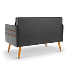 Namoradeira 02 Lugares Mari Corano Pés Palito Castanho D03 -