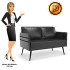 Namoradeira 02 Lugares Mari Corano Pés Palito De Ferro D03 -