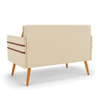 Namoradeira 02 Lugares Mari Corino Pés Palito Castanho D03 -