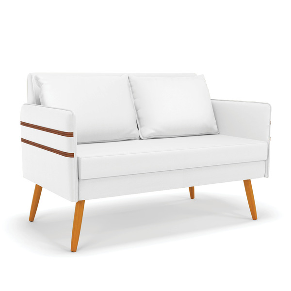 Namoradeira 02 Lugares Mari Corino Pés Palito Castanho D03 -