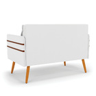 Namoradeira 02 Lugares Mari Corino Pés Palito Castanho D03 -