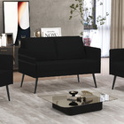 Namoradeira 02 Lugares Mari Linho Pés Palito De Ferro D03 - D