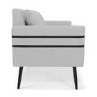 Namoradeira 02 Lugares Mari Linho Pés Palito De Ferro D03 - D