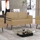 Namoradeira 02 Lugares Mari Linho Pés Palito De Ferro D03 - D