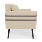 Namoradeira 02 Lugares Mari Linho Pés Palito De Ferro D03 - D