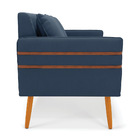 Namoradeira 02 Lugares Mari Suede Pés Palito Castanho D03 - D