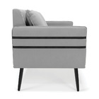 Namoradeira 02 Lugares Mari Suede Pés Palito De Ferro D03 - D