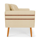 Namoradeira 02 Lugares Mari Veludo Luxo Pés Palito Castanho -