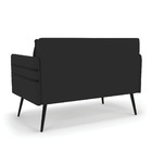 Namoradeira 02 Lugares Mari Veludo Pés Palito De Ferro D03 -