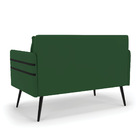 Namoradeira 02 Lugares Mari Veludo Pés Palito De Ferro D03 -