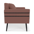 Namoradeira 02 Lugares Mari Veludo Pés Palito De Ferro D03 -