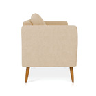 Namoradeira 02 Lugares Marilia Linho Pés Palito Castanho - D'