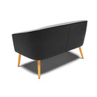 Namoradeira 02 Lugares Stella Corano Preto Com Veludo Luxo Gr