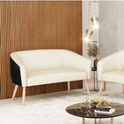 Namoradeira 02 Lugares Stella Corano Preto Com Veludo Luxo Of