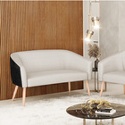 Namoradeira 02 Lugares Stella Corano Preto Com Veludo Luxo Pr