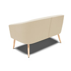 Namoradeira 02 Lugares Stella Linho Areia A27 Pés Palito Natu