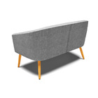 Namoradeira 02 Lugares Stella Linho Grafite A26 Pés Palito Ca