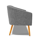 Namoradeira 02 Lugares Stella Linho Grafite A26 Pés Palito Ca