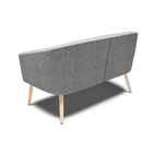 Namoradeira 02 Lugares Stella Linho Pés Palito Natural D03 -