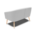 Namoradeira 02 Lugares Stella Linho Pés Palito Natural D03 -