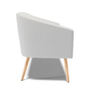 Namoradeira 02 Lugares Stella Linho Pés Palito Natural D03 -