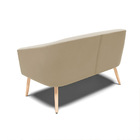 Namoradeira 02 Lugares Stella Suede Marrom Rato Pés Palito Na