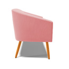 Namoradeira 02 Lugares Stella Suede Pés Palito Castanho D03 -