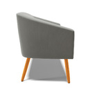 Namoradeira 02 Lugares Stella Suede Pés Palito Castanho D03 -