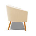 Namoradeira 02 Lugares Stella Suede Pés Palito Castanho D03 -