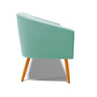 Namoradeira 02 Lugares Stella Suede Pés Palito Castanho - D'r