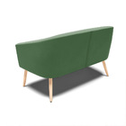 Namoradeira 02 Lugares Stella Suede Pés Palito Natural - D'ro