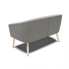 Namoradeira 02 Lugares Stella Suede Pés Palito Natural - D'ro