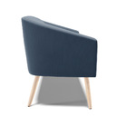 Namoradeira 02 Lugares Stella Suede Pés Palito Natural D'ross