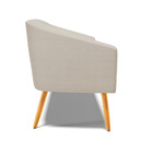 Namoradeira 02 Lugares Stella Veludo Luxo Pés Palito Castanho