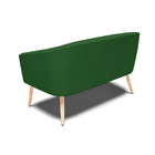 Namoradeira 02 Lugares Stella Veludo Luxo Pés Palito Natural