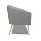 Namoradeira 02 Lugares Stella Veludo Luxo Pés Palito Natural