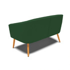 Namoradeira 02 Lugares Stella Veludo Pés Palito Castanho D03