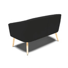 Namoradeira 02 Lugares Stella Veludo Pés Palito Natural D03 -