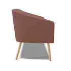 Namoradeira 02 Lugares Stella Veludo Pés Palito Natural D03 -