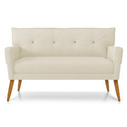 Namoradeira 2 Lugares Anitta Com Strass Linho Areia A27 Pés P