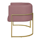 Namoradeira 2 Lugares Decorativa Luana Base Gold Veludo Rosê