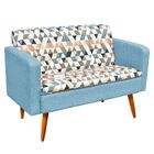 Namoradeira 2 Lugares Emília Composê Estampado Triangulo D87