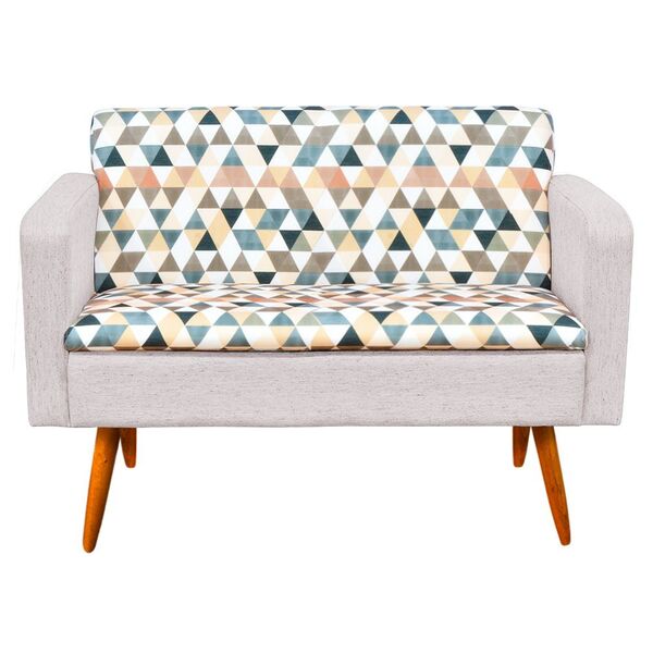 Namoradeira 2 Lugares Emília Composê Estampado Triangulo D87